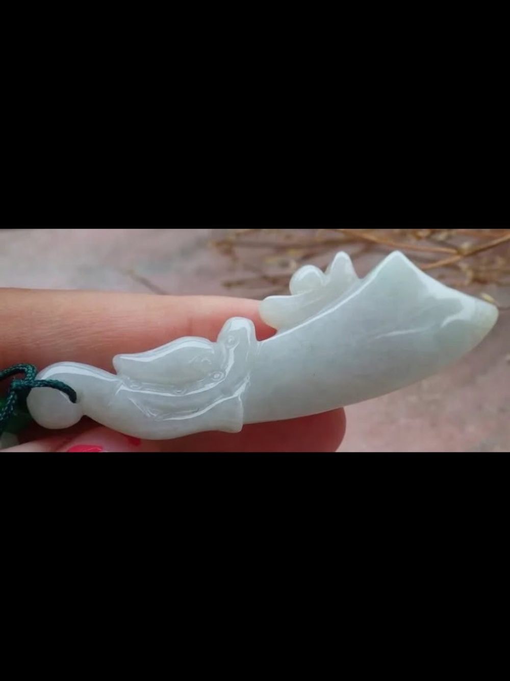 Certificate Jadeite Jade white Green Protection necklace Dragon Sword Pendant